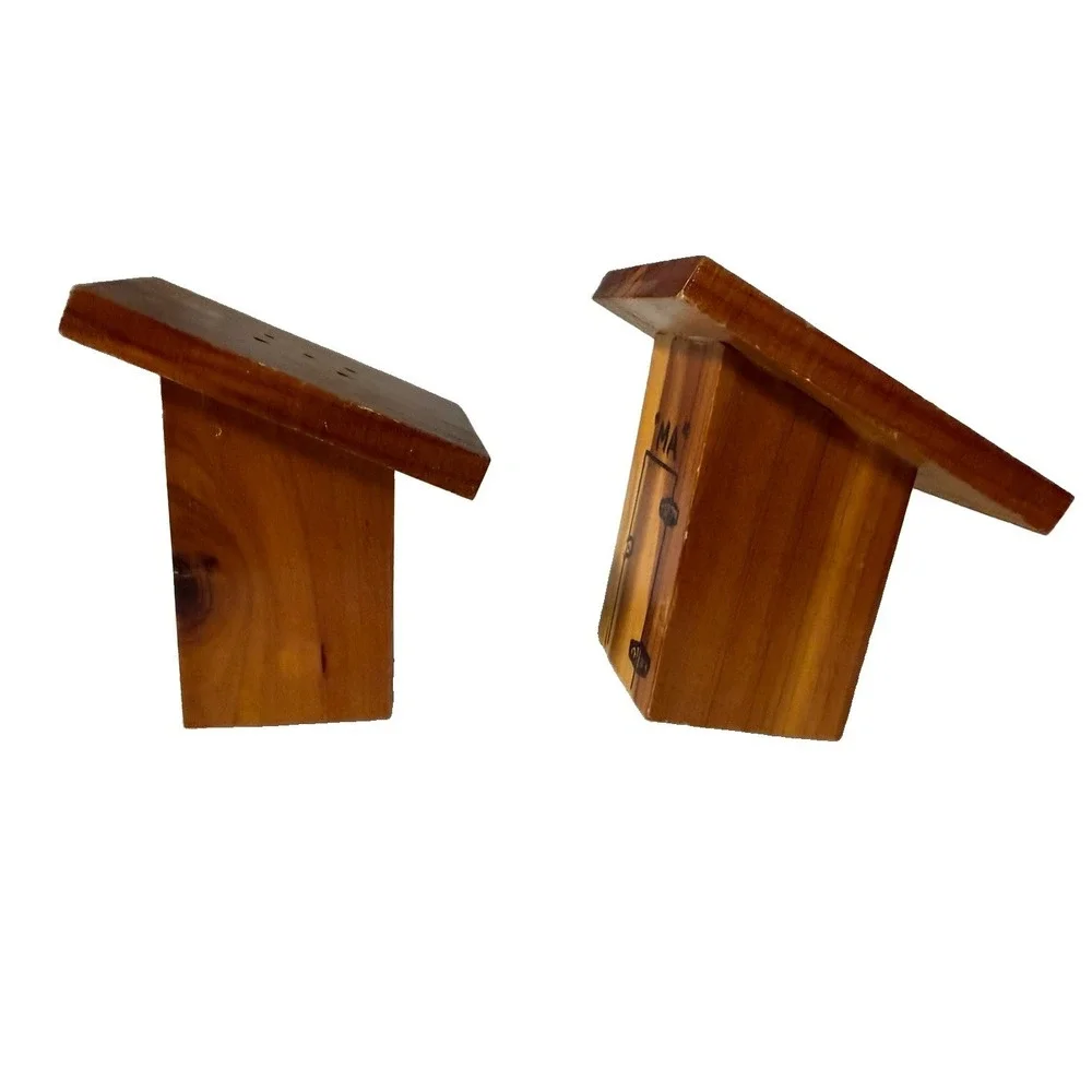 Vintage Salt Lake City Wooden Outhouse Salt Pepper Shakers Ma Pa Souvenir Utah